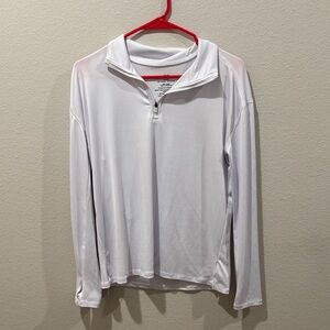 White Quarter-Zip Pullover